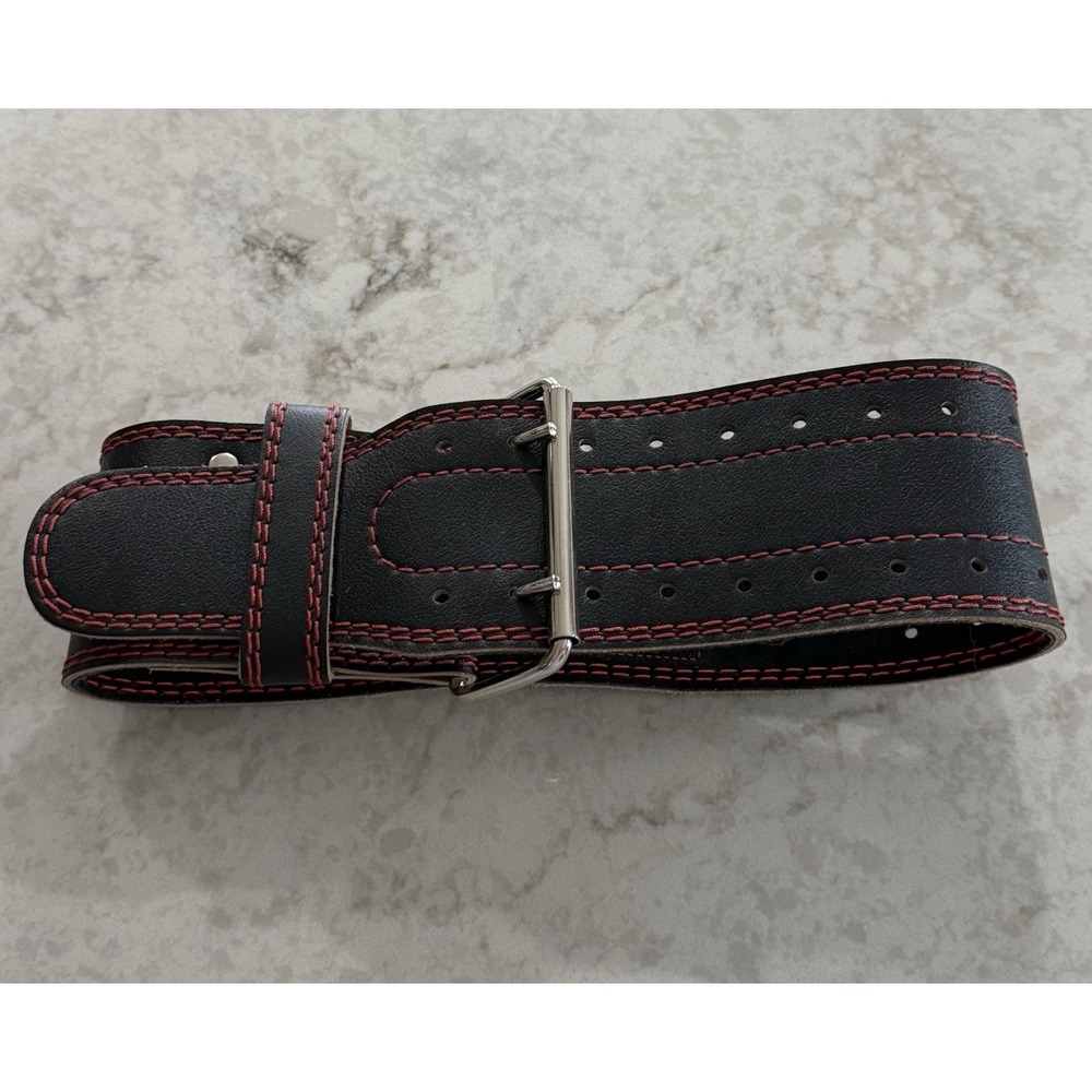 Dark Iron Fitness Weight Lifting Belt Unisex 100% Leather Gym Belt NWOT